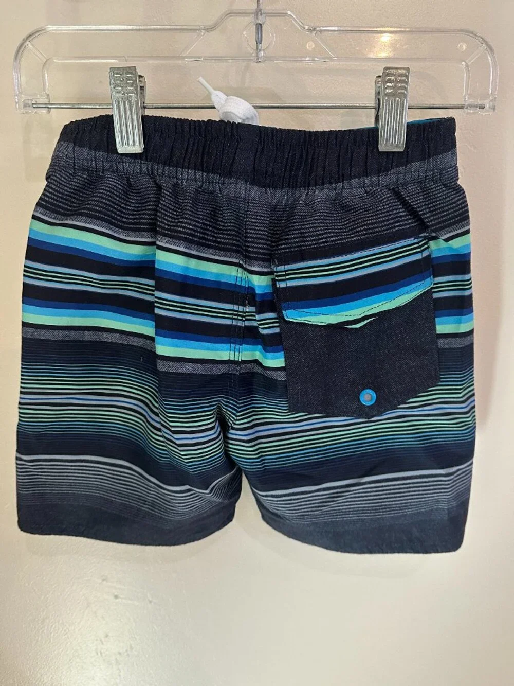 NWT Pumpkin Patch Logan Striped Board Shorts Dress Blue Size 3T DS